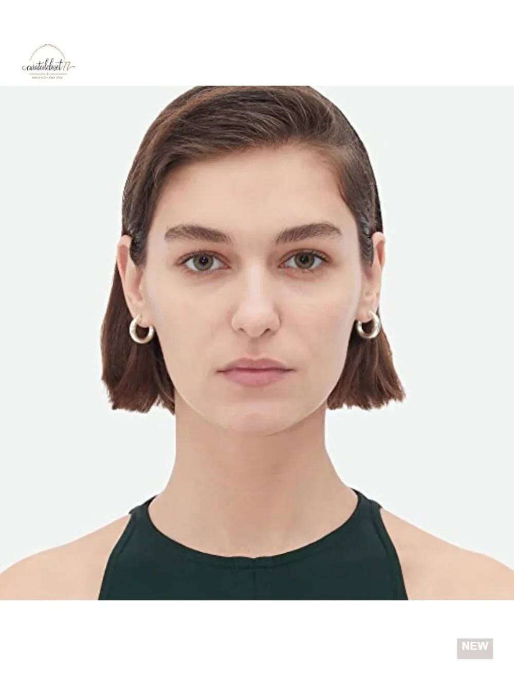4mm Thick Gold Chunky Hoop Earrings Sterling Silver Post Hollow Tube